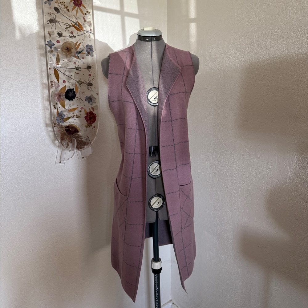 Pink & Purple Sleeveless Duster